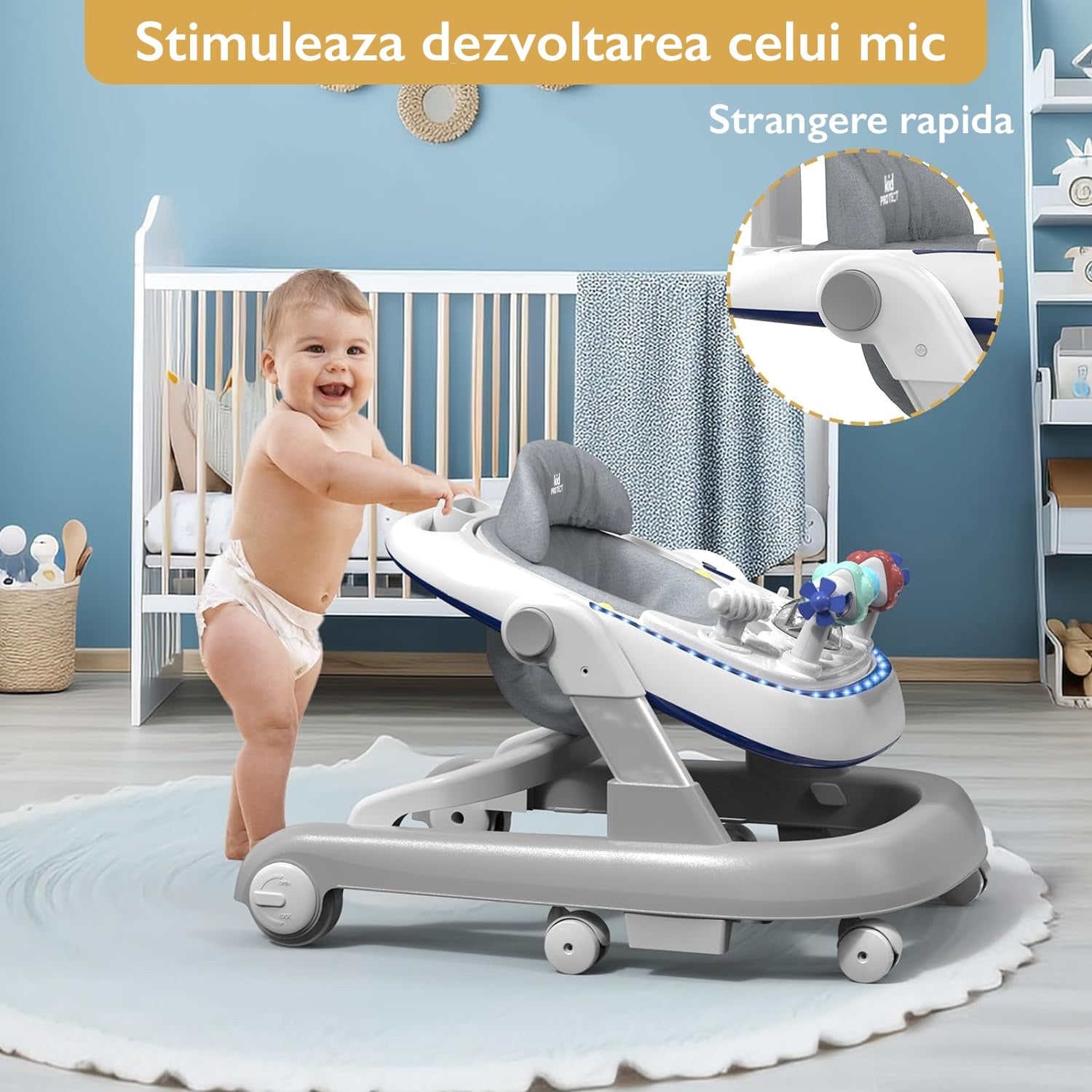 Premergator Copii 2 in 1 Reglabil 6 Trepte KidProtect Little Helper Premergator Copii 2 in 1 Reglabil 6 Trepte KidProtect Little Helper